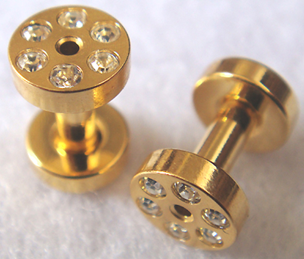 One Pair 10g Flesh Tunnels Tunnel Ear Plug Earlets Lobe Earrings Body