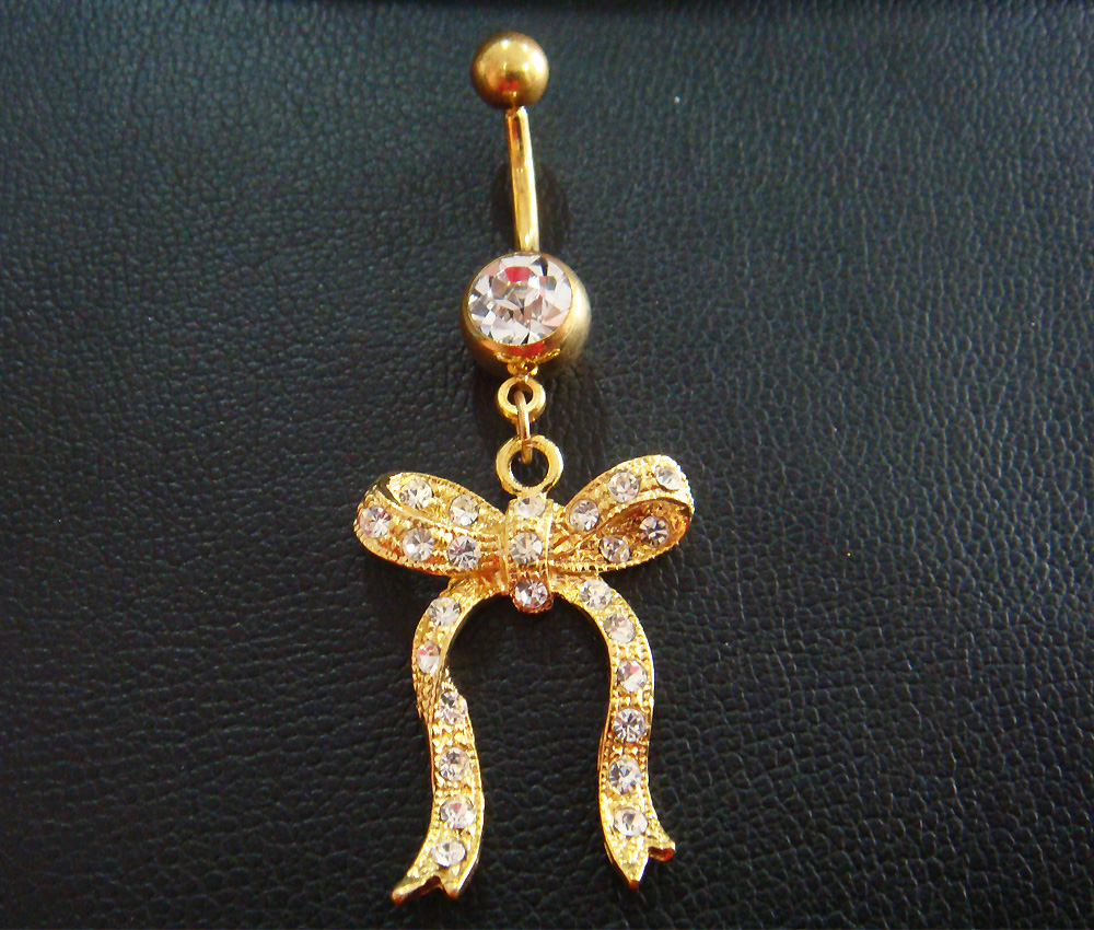 Bow Belly Button Navel Rings Bar Body Jewelry Piercing on Luulla