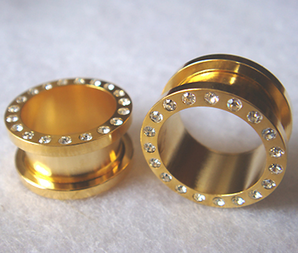 One Pair 5/8" Flesh Tunnels Tunnel Ear Plug Earlets Lobe Earrings Body Piercing Jewelry on Luulla