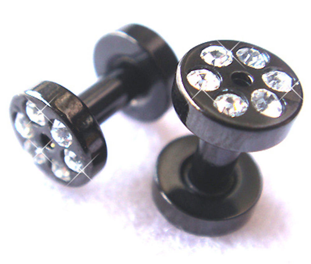 One Pair 10g Flesh Tunnels Tunnel Ear Plug Earlets Lobe Earrings Body